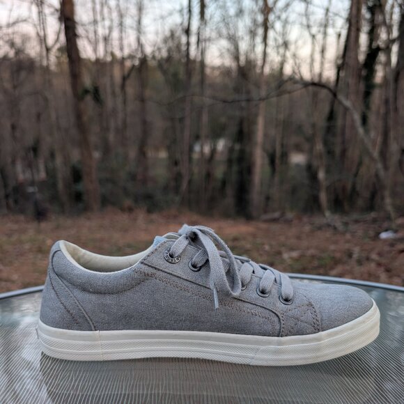 Women's TAOS Plim Soul Gray Canvas Sneaker Shoes Size 8.5 - Picture 4 of 11